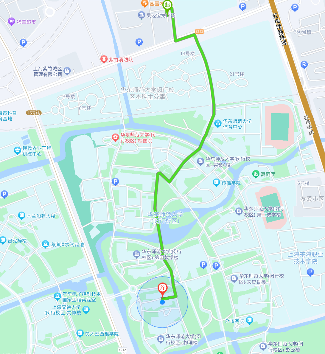 宝龙艺悦酒店至数学楼步行导航